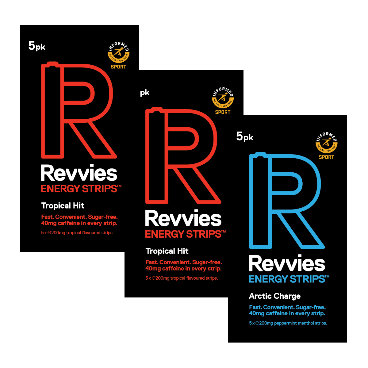 Revvies Energy Strips Starter Pack (3 x 5PK)